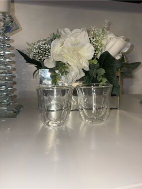 Delonghi Double-Walled Clear Glass Espresso Cups - Set of 2